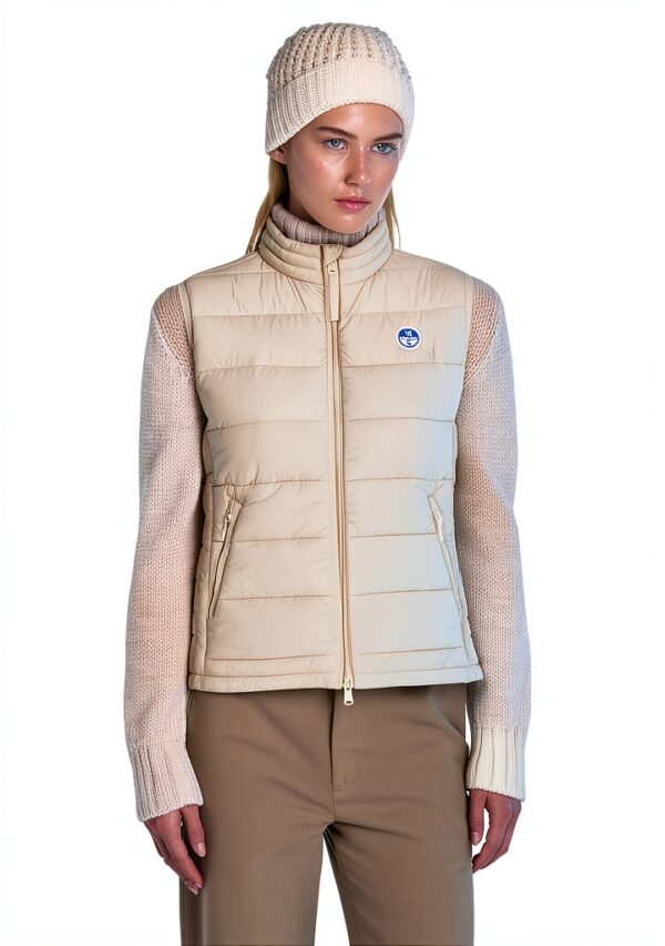 North Sails Gilet Donna Nylon Riciclato Collo Alto-1