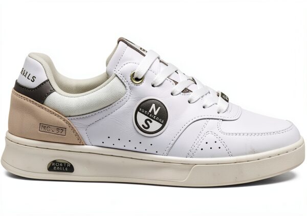Sneakers NORTH SAILS pelle uomo casual comfort navy bianco