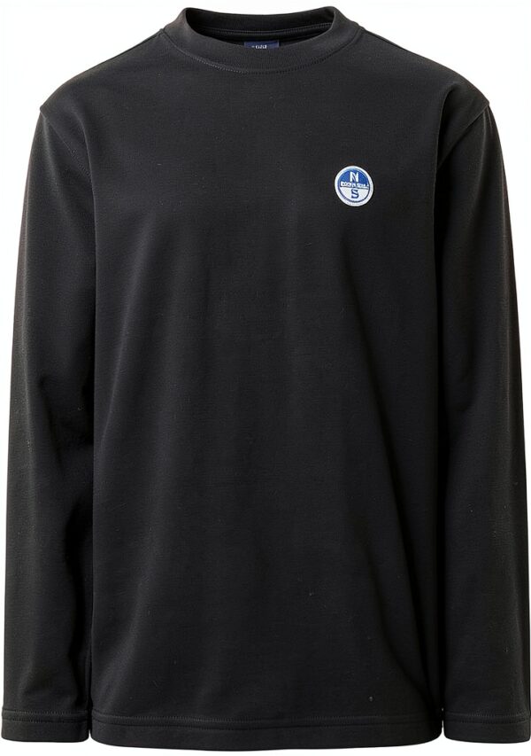 T-shirt North Sails Uomo Cotone Organico Logo Nero