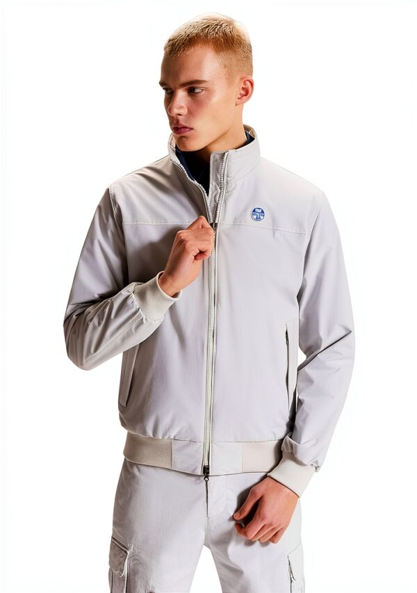 North Sails giacca uomo slim fit nylon riciclato tasche zip-2