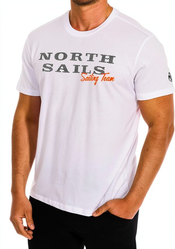 T-shirt Uomo North Sails Manica Corta Giallo Grigio Bianco