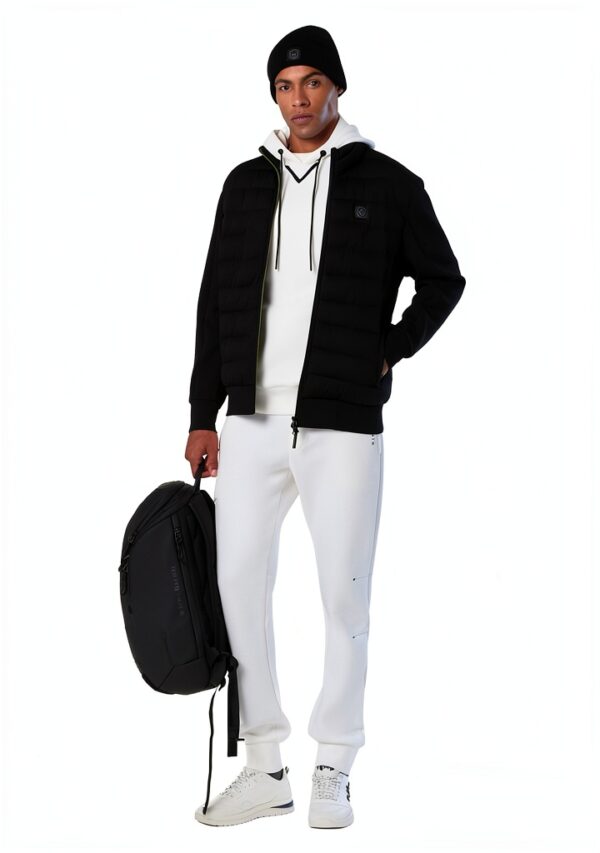 North Sails Felpa Uomo Collo Alto Zip Impermeabile Nero-4