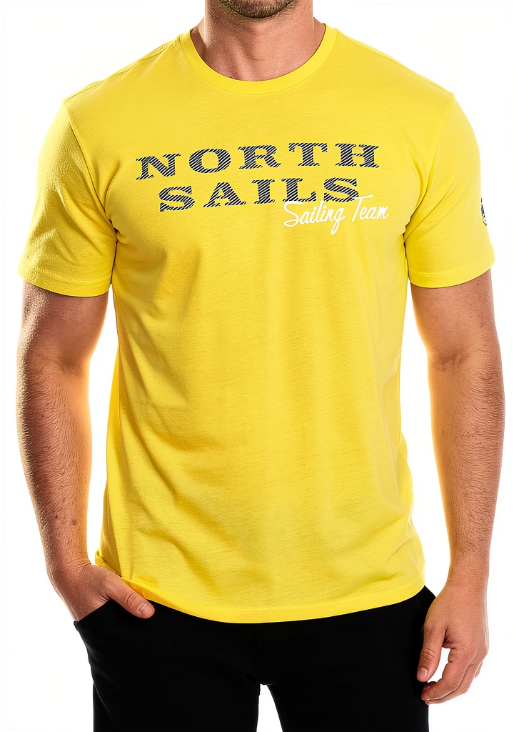 T-shirt North Sails uomo in colore Giallo su sfondo neutro