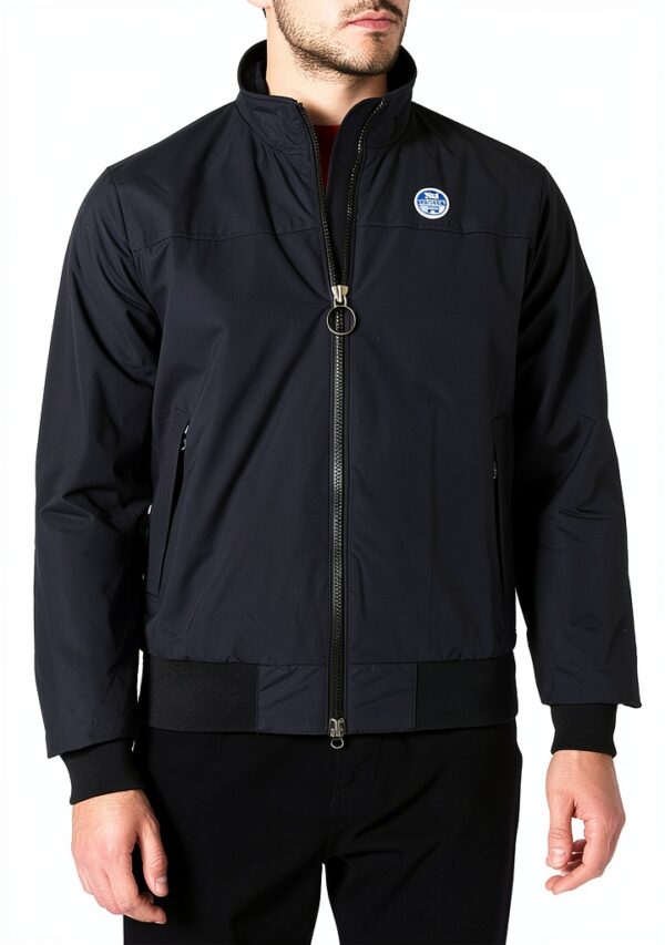 North Sails giacca uomo slim fit nylon riciclato tasche zip-0