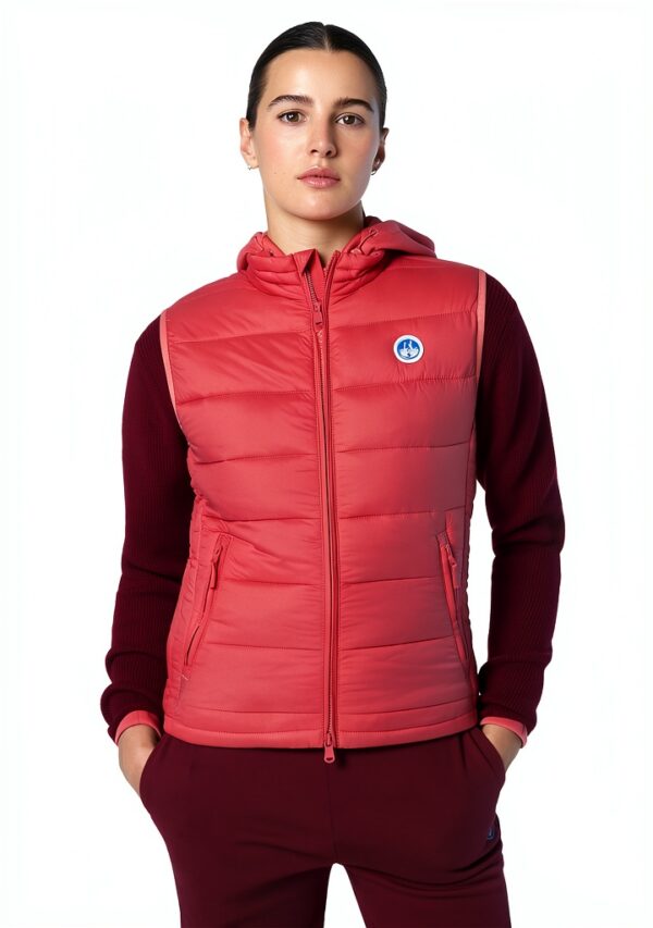 North Sails Gilet Donna Nylon Riciclato Collo Alto-1