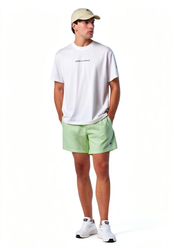 North Sails T-Shirt Uomo Cotone Organico Comodo Nero Bianco-4