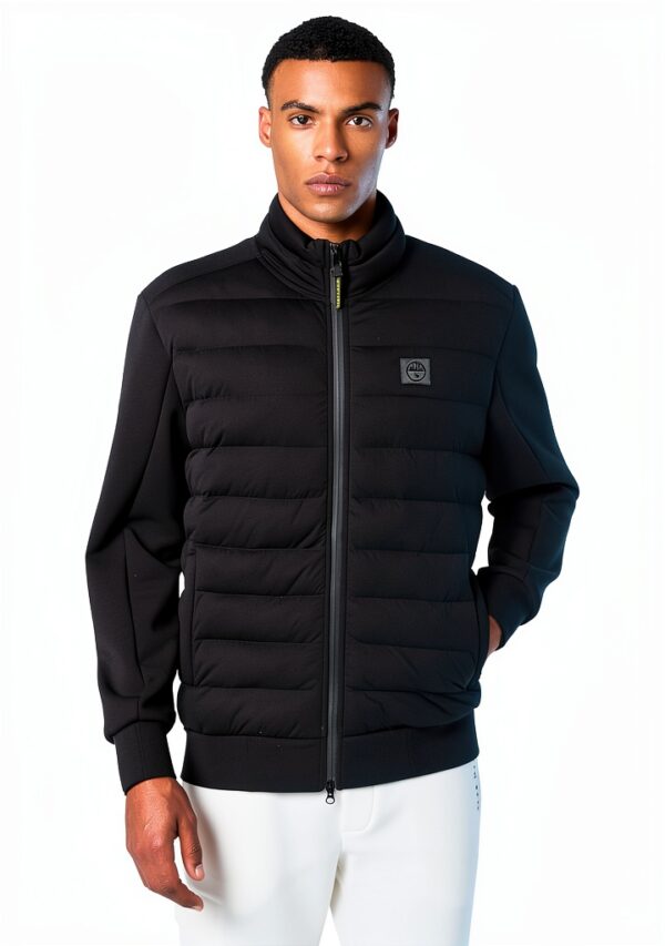 North Sails Felpa Uomo Collo Alto Zip Impermeabile Nero-1