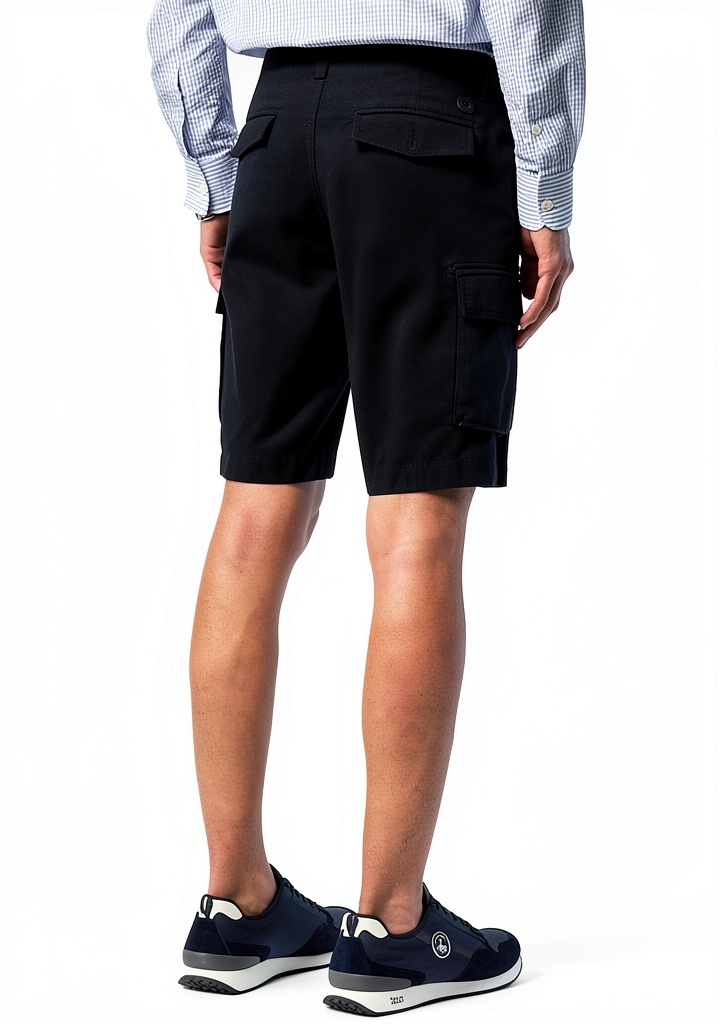 North Sails Bermuda Cargo in gabardina stretch indossato in un contesto urbano