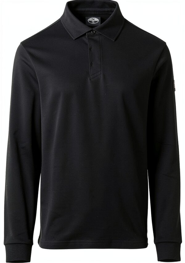 Polo Uomo North Sails Interlock Maniche Lunghe Nero