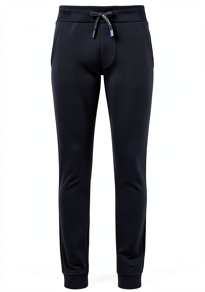 Uomo che indossa pantaloni jogging North Sails in cotone biologico in un parco