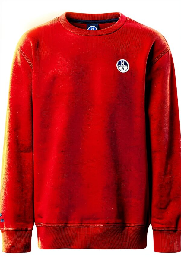 Felpa North Sails Bambini Patch Logo Cotone Organico