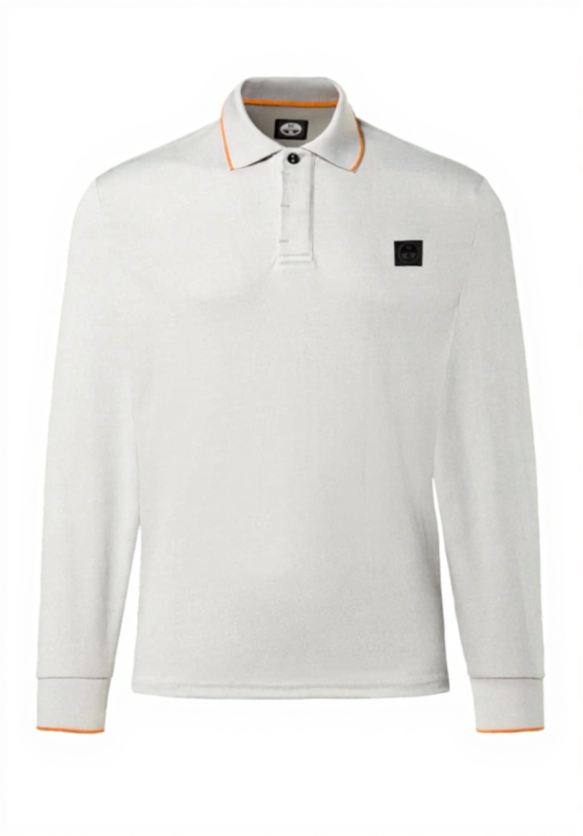 North Sails Polo a Maniche Lunghe in Coolmax indossata in contesto casual