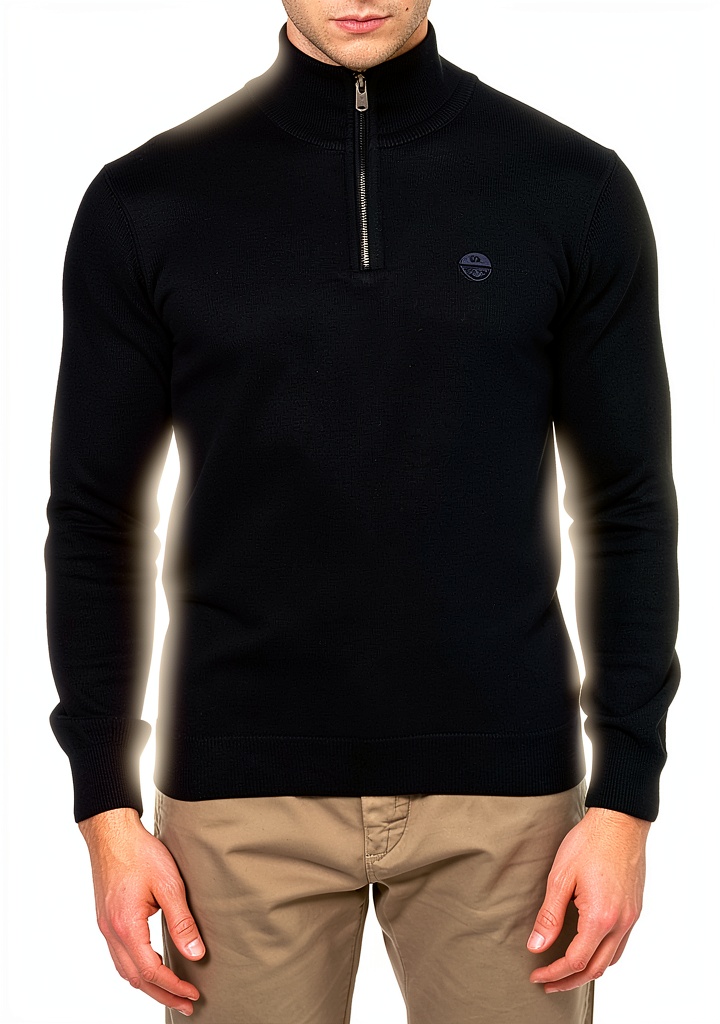 'North Sails pullover mezza zip indossato in un contesto urbano'