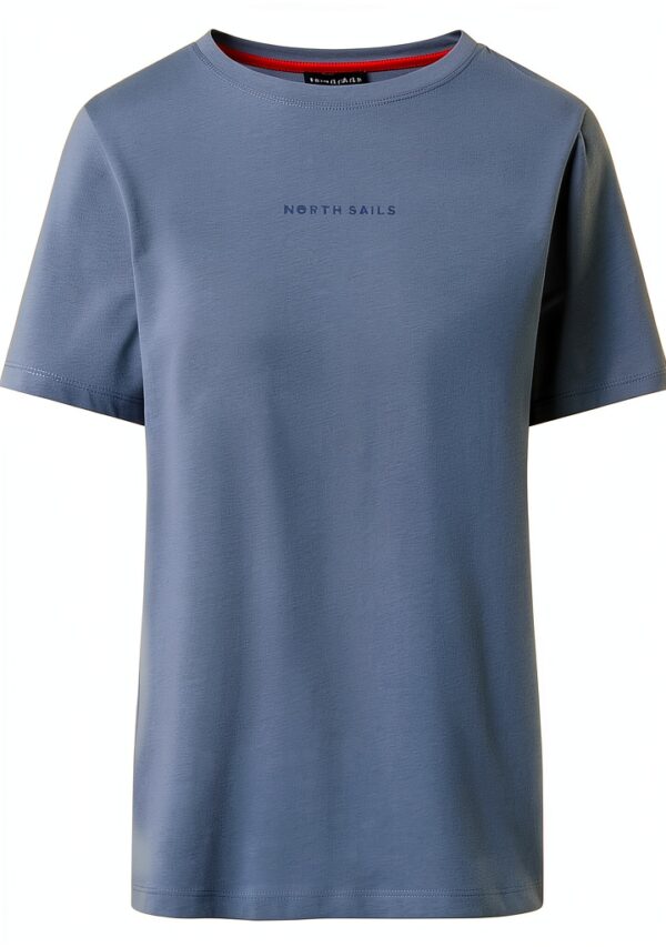 North Sails T-Shirt Donna Logo Rilievo Cotone Made Italy