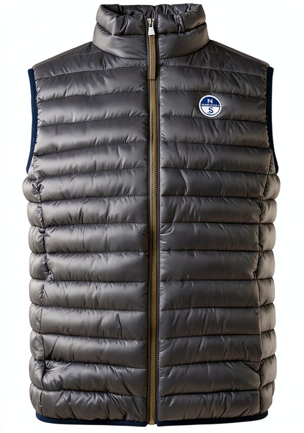 Gilet North Sails Uomo Poliestere Verde Militare Sportivo