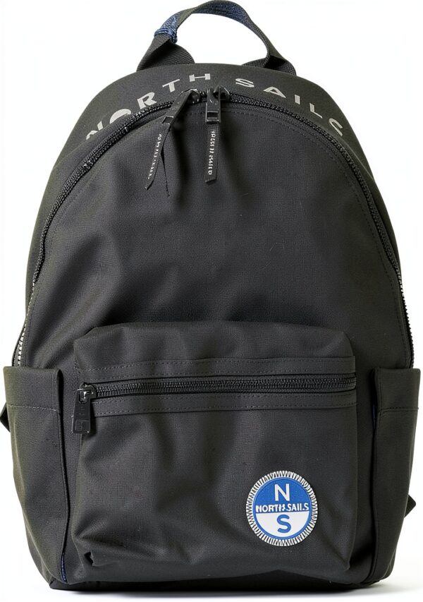 Zaino North Sails Nero daypack canvas cotone spalmato unisex