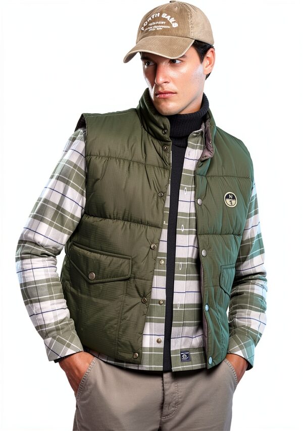 Gilet North Sails reversibile nylon riciclato uomo-4