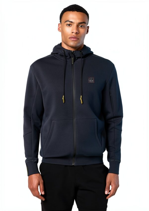 North Sails Felpa Uomo Poliestere Riciclato Zip Impermeabile-5