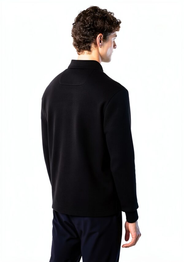 North Sails Polo Uomo Nero Piquet Cotone Organico Sportiva-3