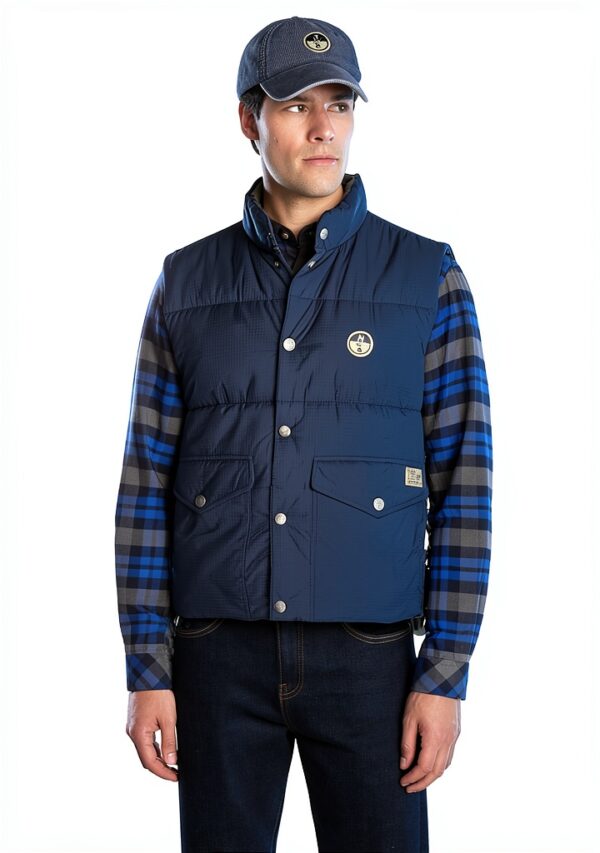 North Sails Gilet Uomo Nylon Reversibile Collo Alto-1