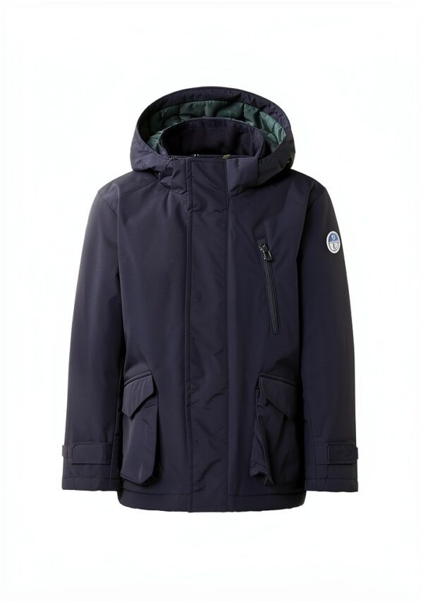 Giacca North Sails Bambini Nylon Riciclato Blu Scuro-5