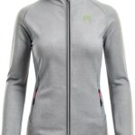 Giacca pile donna KARPOS Fleece termico zip YKK, due tasche, Bianco-0