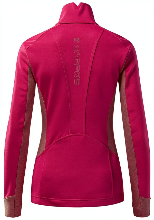 Felpa donna KARPOS fleece termico con zip YKK elastica e traspirante-1