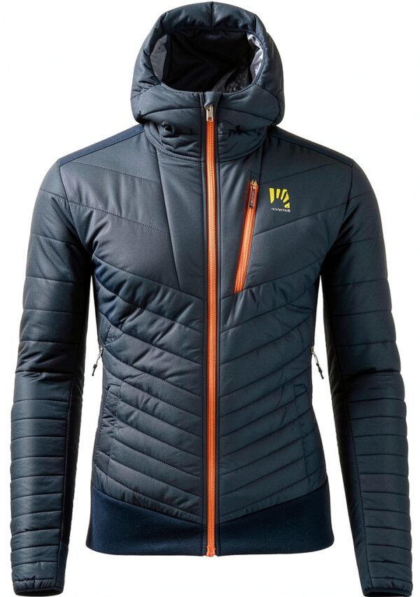 KARPOS Giacca da Uomo Ardesia Scura/Nero con Cappuccio e Zip-3