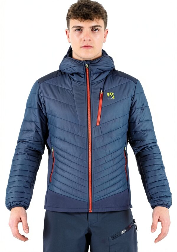 KARPOS Giacca da Uomo Ardesia Scura/Nero con Cappuccio e Zip-0