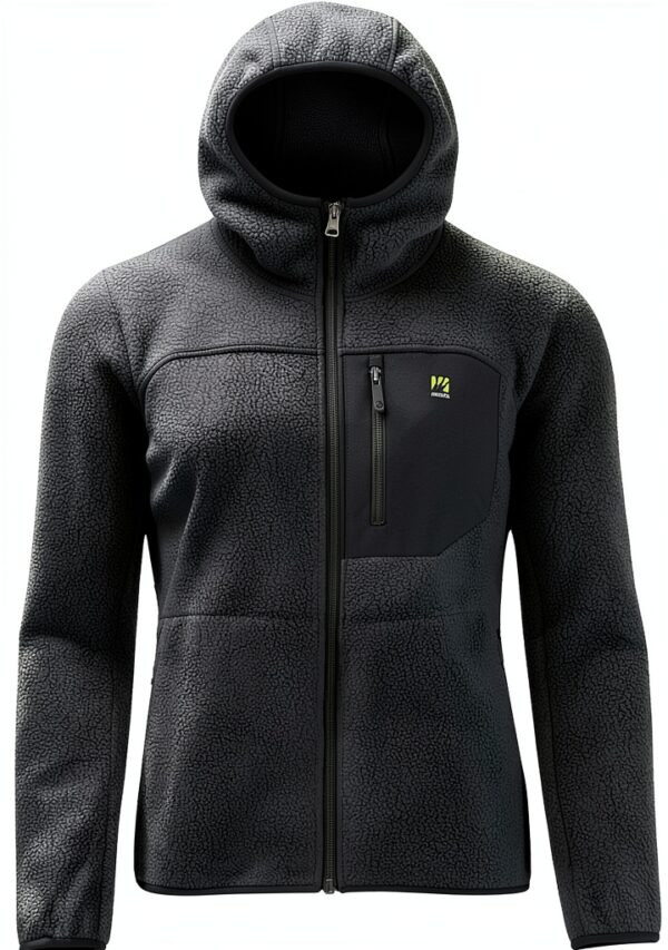 Karpos Uomo Moiazza Retro Hoodie giacca in pile grigio legno-nero XXL-0