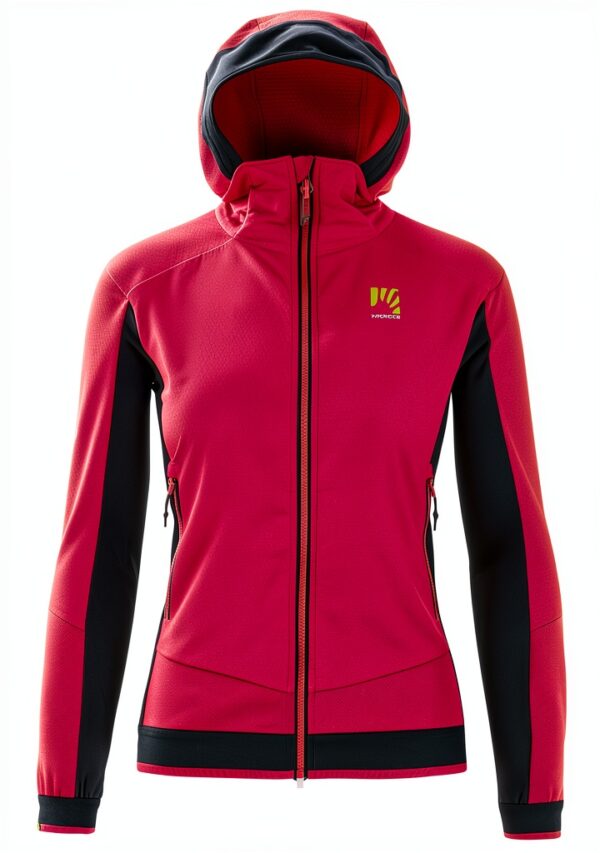 Giacca da sci alpinismo KARPOS Evo W cappuccio e zip YKK Rosa/Vulcan-0