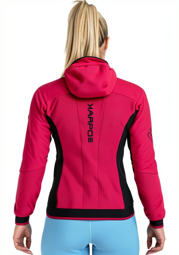 Giacca da sci alpinismo KARPOS Evo W cappuccio e zip YKK Rosa/Vulcan-1